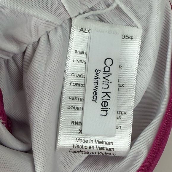 Calvin Klein Swimwear Bikini Bottom Womens XL Pink Solid Swim NWT - Picture 3 of 10